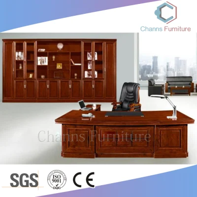 Table de bureau de bureau de placage de papier de meubles d'hôtel avec retour latéral (CAS