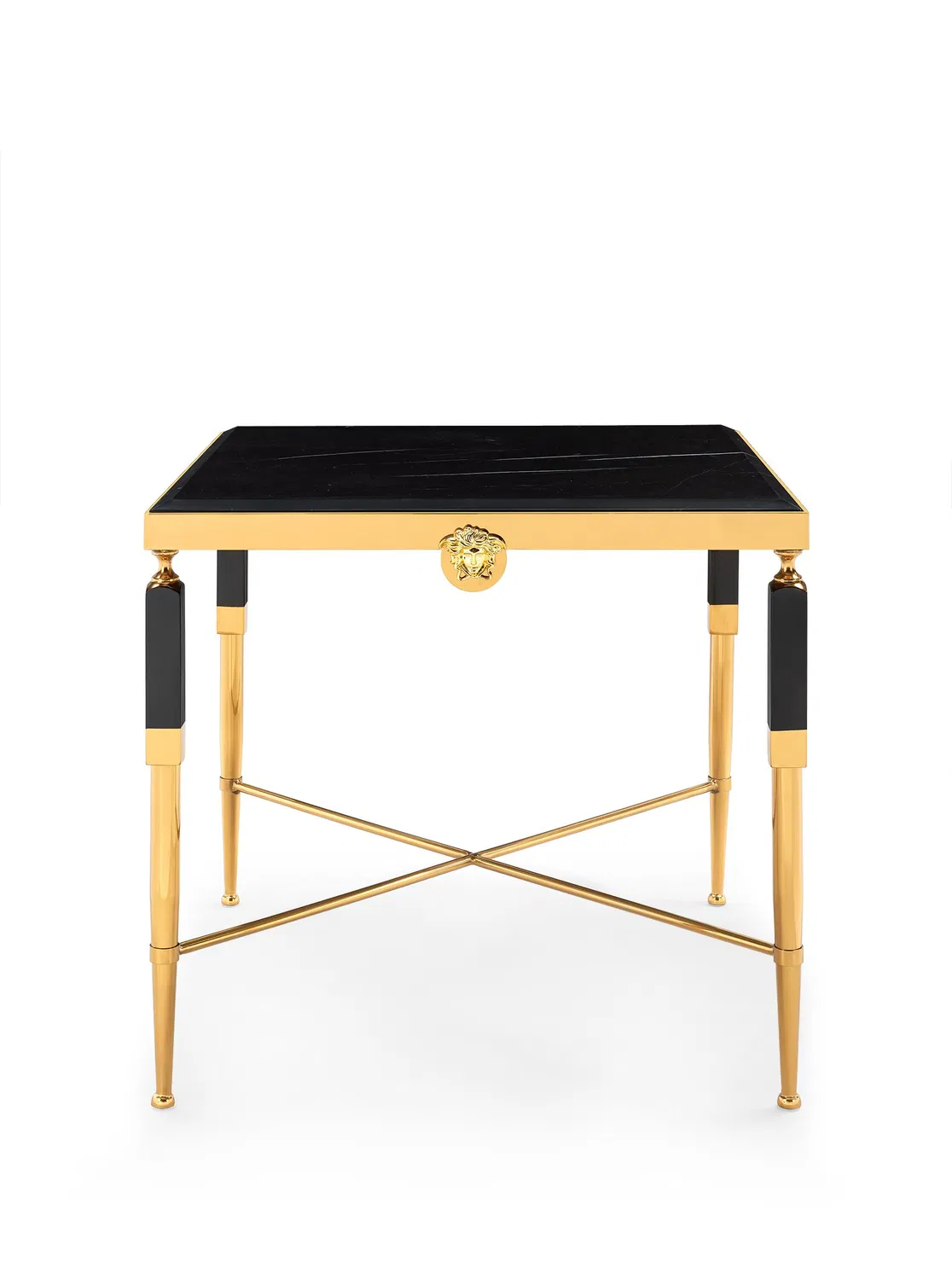 Tables basses de meubles en acier inoxydable doré, canapé de meubles de maison de vie